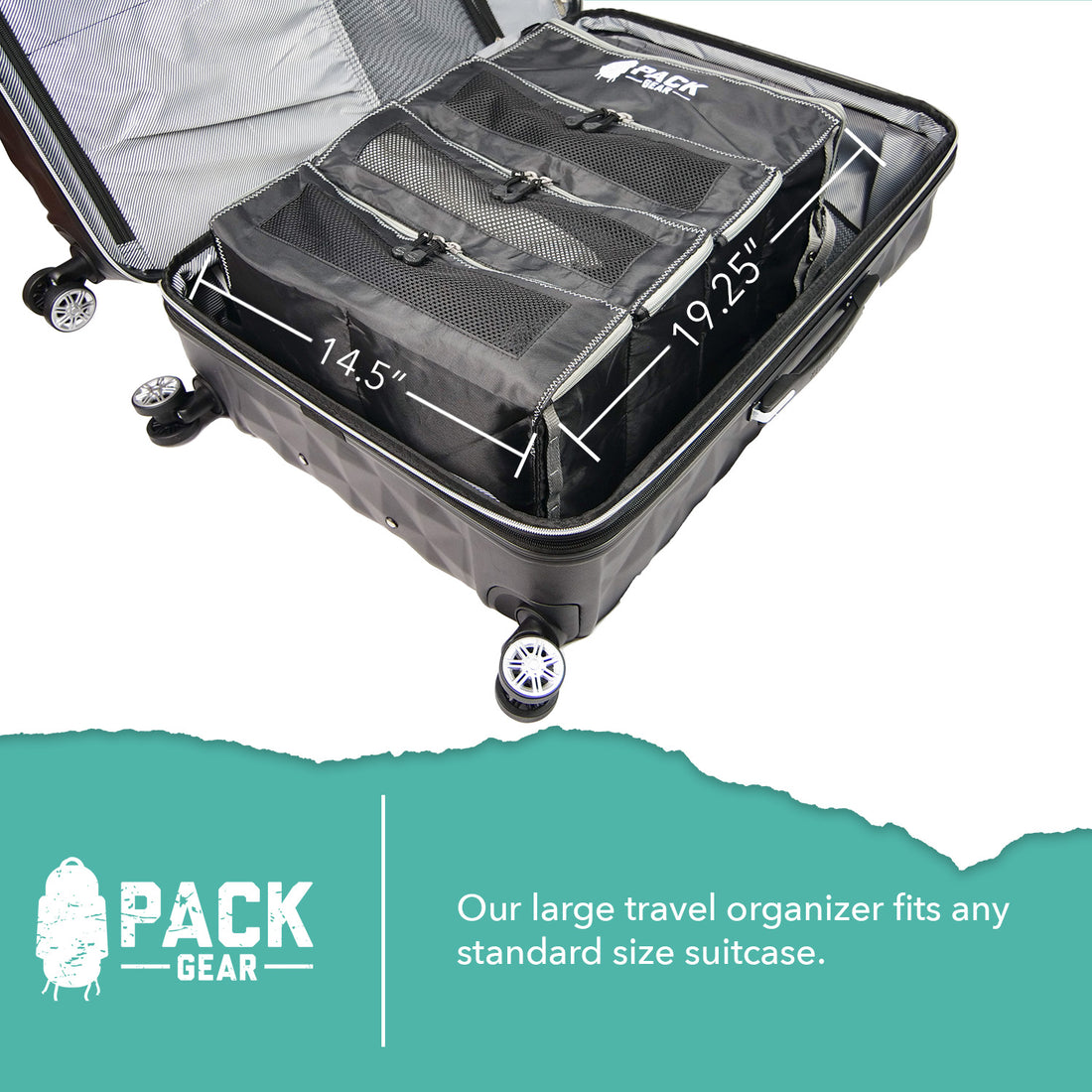 tectake Suitcase Set 3-Piece Hard Shell